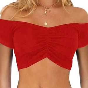 Red Crop Top